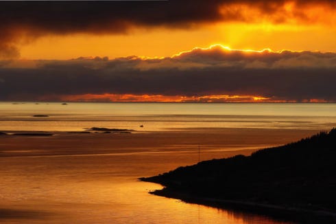 couchée de soleil norvégien