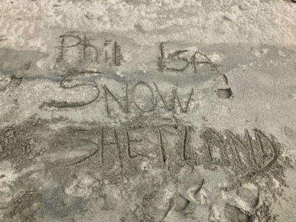 phil Isa et Snow aux Shetland